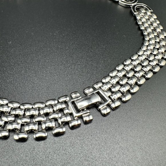 Vintage like new silver tone chain necklace - Picture 6 of 8